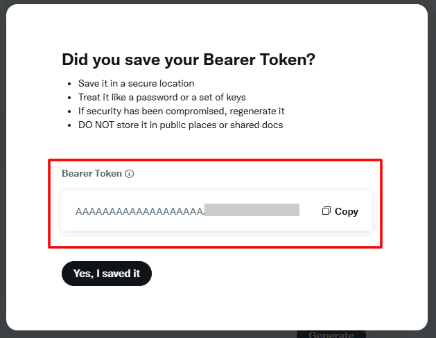 Bearer Tokenをメモする