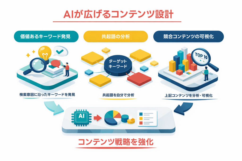 生成AIを活用してキーワードを分析しコンテンツを作成する